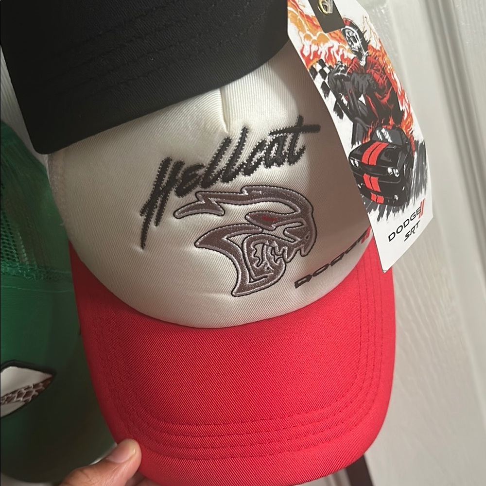 Dodge Hellcat Red and White Cap